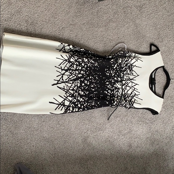 Perfect condition black and white bodycon dress - Picture 2 of 4
